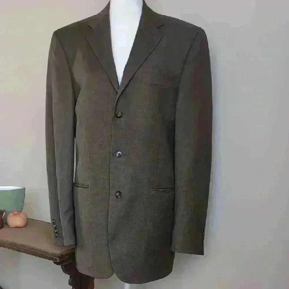 Axcess Men's Brown Wool Blazer